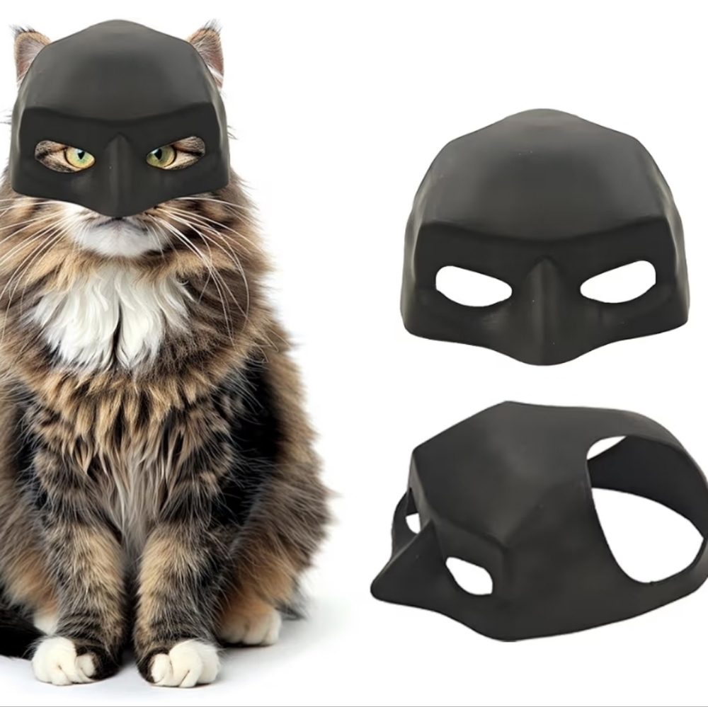 Black Cat Bat Mask‎ Superhero Pet Costume Accessory
